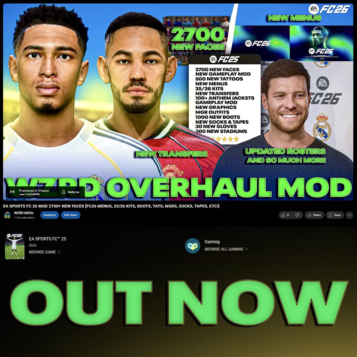 WZRD MODs (@wzrdmod) on Twitter photo one step to #fc26! with over 2700 new faces added, new manager faces also, updated leagues, transfers, new menus and so much more!
swipe to see more screenshots of the mod !
out now on youtube!😈⤵️
youtu.be/4nkJGmVX9lg?si… one step to #fc26! with over 2700 new faces added, new manager faces also, updated leagues, transfers, new menus and so much more!
swipe to see more screenshots of the mod !
out now on youtube!😈⤵️
youtu.be/4nkJGmVX9lg?si…