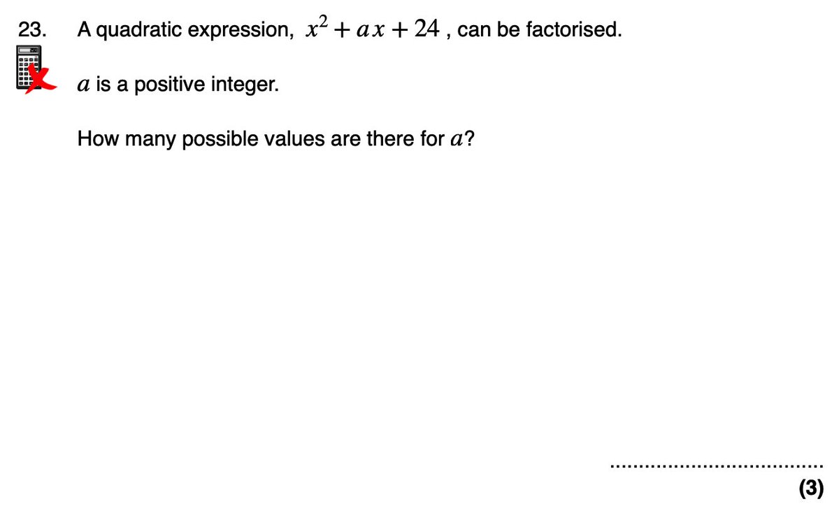 Corbettmaths's tweet image. Factorising Quadratic Practice Questions
🎁 11 brand new questions (now 43 in total!)
✅ Answers updated
🎬 Video solutions using both inspection and "splitting the middle" (90 minutes in total)
corbettmaths.com/2018/04/04/fac…