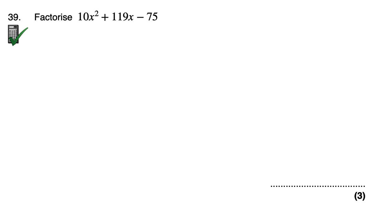 Corbettmaths's tweet image. Factorising Quadratic Practice Questions
🎁 11 brand new questions (now 43 in total!)
✅ Answers updated
🎬 Video solutions using both inspection and "splitting the middle" (90 minutes in total)
corbettmaths.com/2018/04/04/fac…