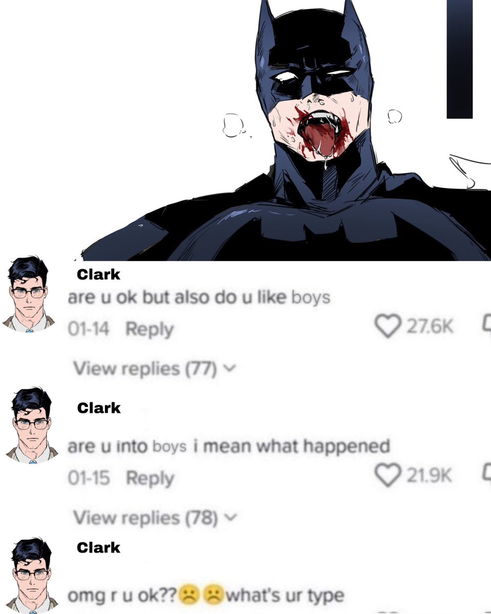 Clark always had a crush on Batman before Bruce , which made Bruce highly upset because he already knew Clark identity who Bruce had a crush on for the longest 😭😭 #SuperBat