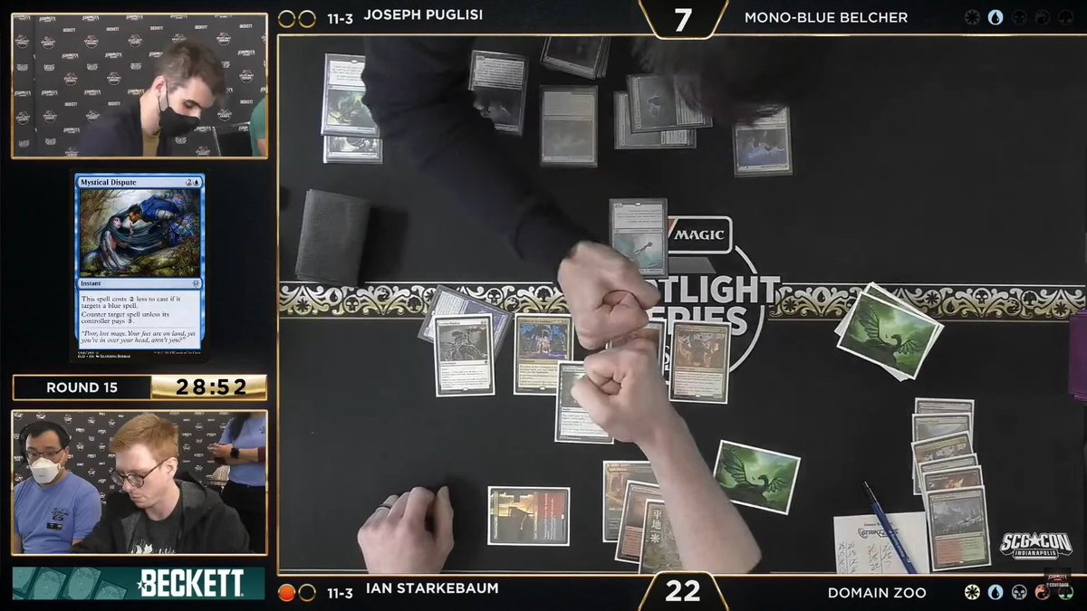 Ian Starkebaum improves to 12-3 at Magic Spotlight: Secret Lair, hopefully securing a spot in the Top 8! 👀

See all the Modern action, LIVE from #SCGINDY!

youtube.com/watch?v=6btdyg…
twitch.tv/starcitygames

#SpotlightSecretLair