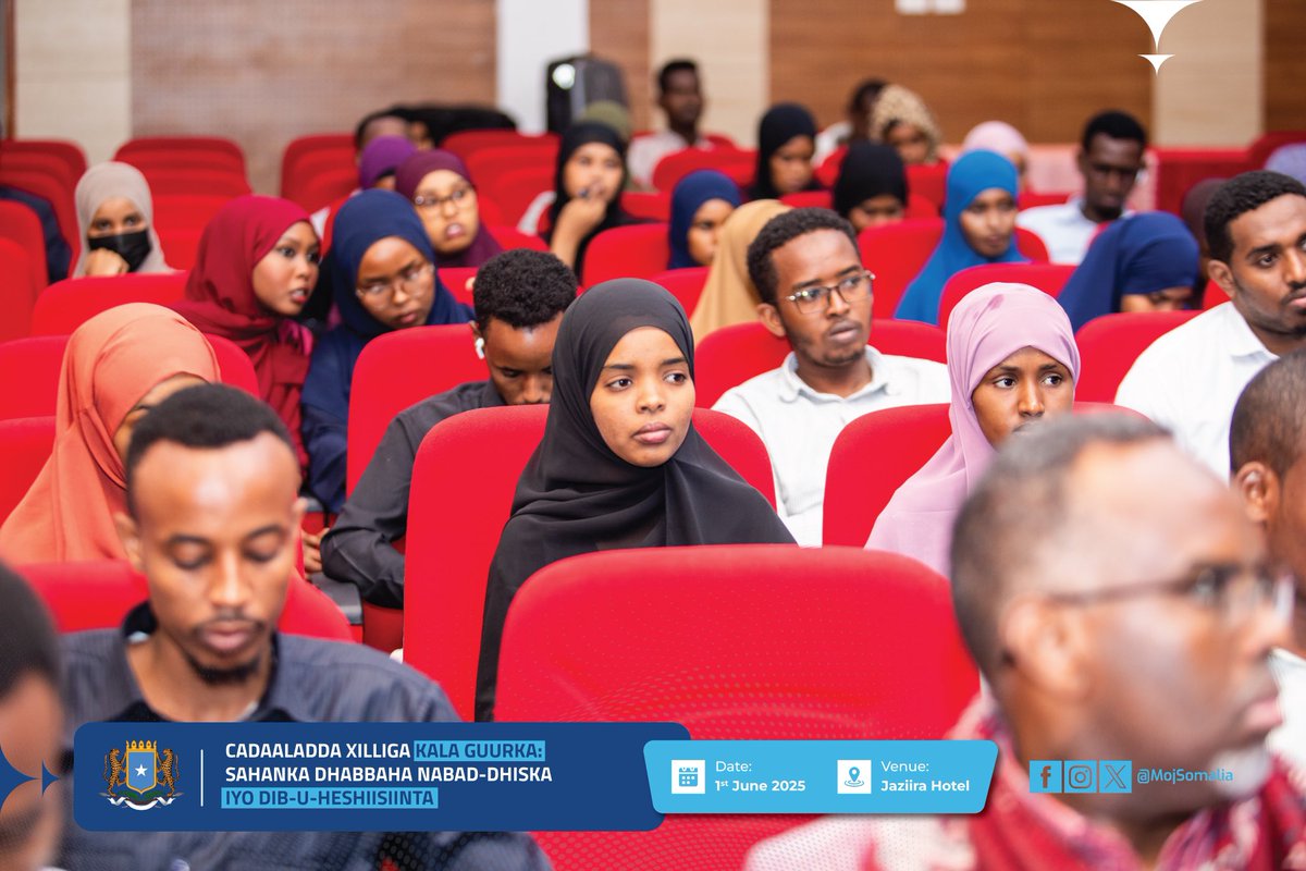 Avv. Omar Mohamed Abdulle, Legal Advisor to the Prime Minister, emphasized the need for true reconciliation, accountability, and victim compensation. He urged government decisions to focus on peacebuilding and called for an independent Judiciary Service Commission.