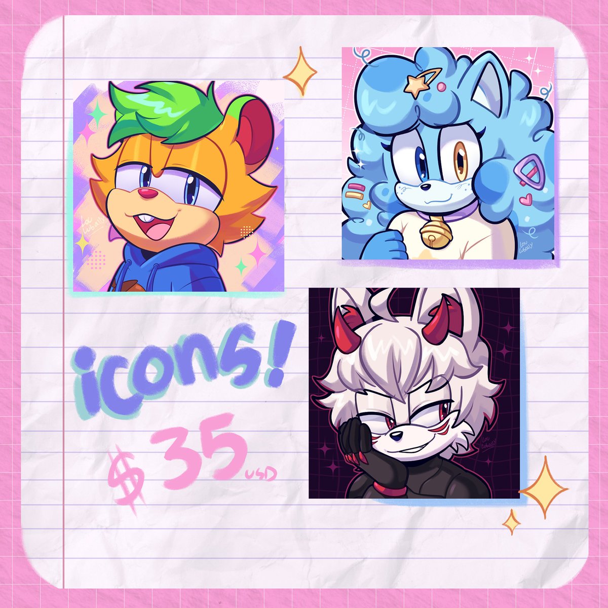LouLubally's tweet image. Hi! I need some help paying my rent and decided to open comms again. Only 5 slots!
If you're interested, you can write to me on Discord or DM me here 💌
Rt and like are welcome 🙏🏼