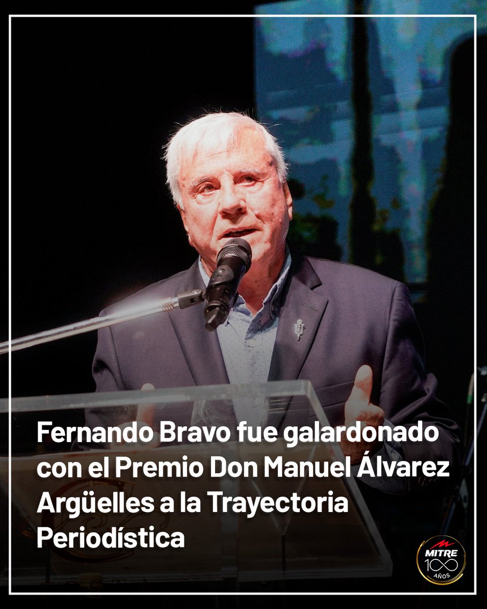 👏 Fernando Bravo fue distinguido por su extensa trayectoria en radio y televisión.

🗞️ El Hotel Costa Galana de Mar del Plata celebró este 1 de junio la 20° entrega del Premio Don Manuel Álvarez Argüelles a la Trayectoria Periodística, con motivo del Día del Periodista.