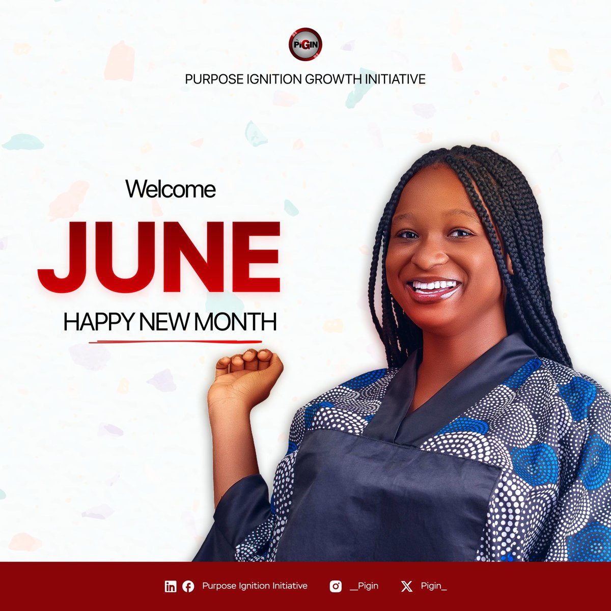 PIGIN_'s tweet photo. Happy New Month!

We’re stepping into June with bold dreams and bright smiles. Together we grow. https://t.co/Kd7wL0KLYc
