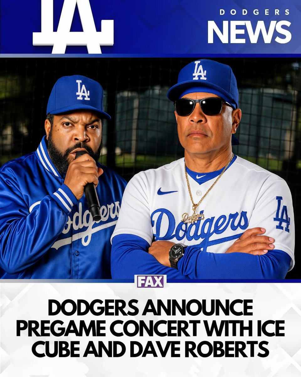 FAX Sports: MLB (@mlbonfax) on Twitter photo The Dodgers will host a surprise show with Ice Cube and Dave Roberts before today's game against the Yankees, per <a href="/HollyBaylorMLB/">Holly Baylor</a>.
Dave Roberts plans to debut a new "manager remix" of "It was a Good Day," amid encouragement from several players including Mookie Betts and Shohei The Dodgers will host a surprise show with Ice Cube and Dave Roberts before today's game against the Yankees, per <a href="/HollyBaylorMLB/">Holly Baylor</a>.
Dave Roberts plans to debut a new "manager remix" of "It was a Good Day," amid encouragement from several players including Mookie Betts and Shohei