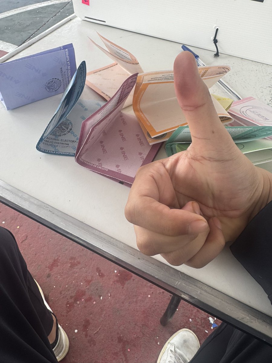 "¡Hoy es el día! Fui a las urnas y ejercí mi derecho como ciudadano para elegir a los integrantes del Poder Judicial. Como mexicanos, es nuestra responsabilidad participar en la democracia y decidir nuestro futuro. ¡Salgamos a votar y hagamos oír nuestra voz!"