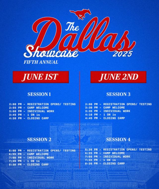 BryleStallworth12 (@brylestallworth) on Twitter photo Looking forward to being at SMU Session 4 camp on June 2nd. <a href="/SMUFB/">SMU Football</a> <a href="/Deriqking__/">KING</a> <a href="/Qb1Premier/">QB1Premier</a> <a href="/QBHitList/">QBHitList.com</a> Looking forward to being at SMU Session 4 camp on June 2nd. <a href="/SMUFB/">SMU Football</a> <a href="/Deriqking__/">KING</a> <a href="/Qb1Premier/">QB1Premier</a> <a href="/QBHitList/">QBHitList.com</a>