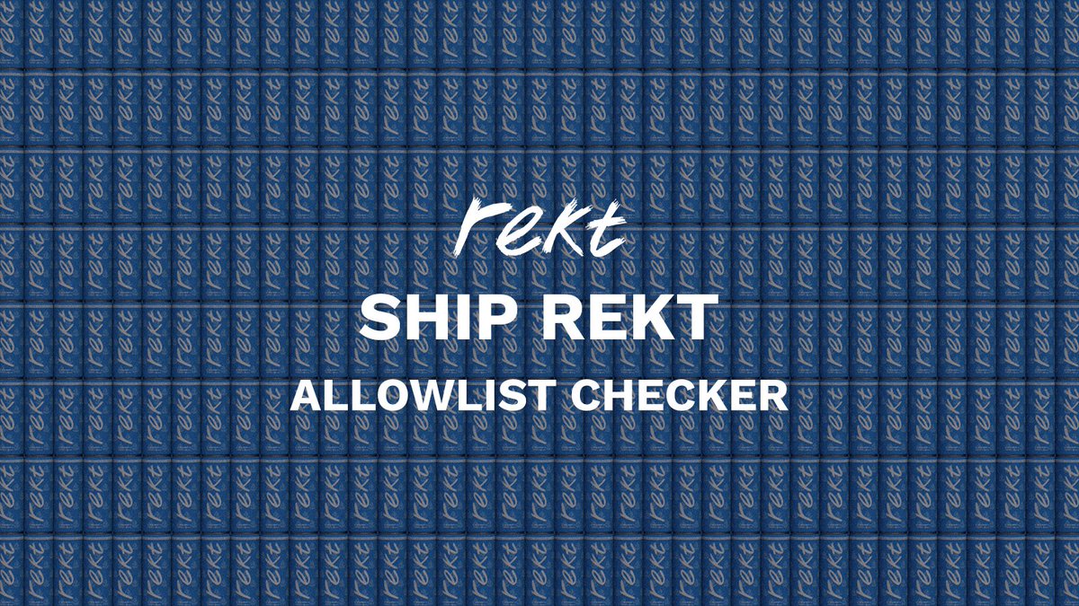 The Ship Rekt allowlist checkers are now live.

Ensure you have connected to <a href="/opensea/">OpenSea</a> using your <a href="/AbstractChain/">Abstract</a> wallet.

Links below 👇