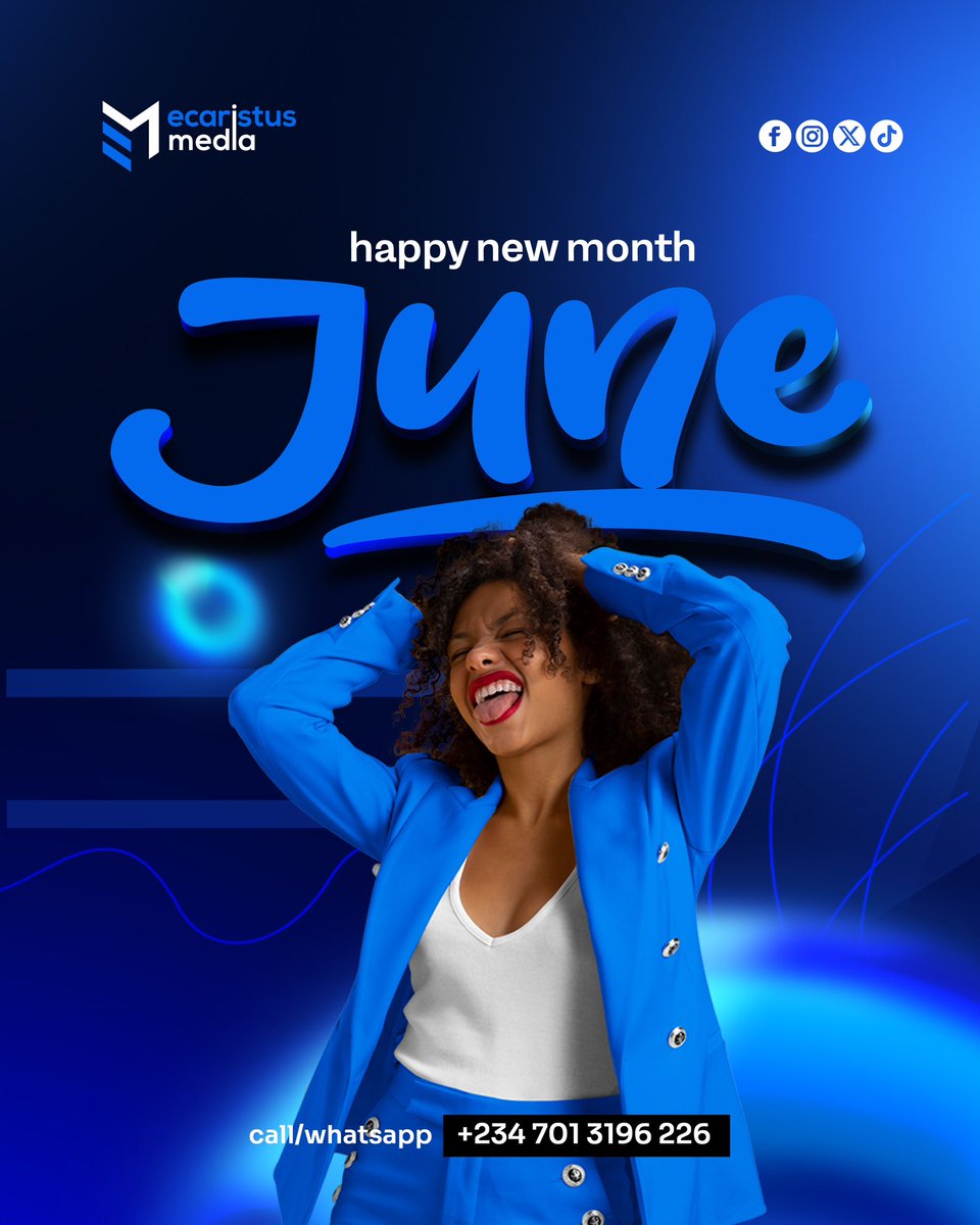 ecaristusMedia's tweet photo. Welcome to #June
Wishing everyone of you a month filled with joy, success, and memorable moments.

A reminder that we’re still in business of designing and printing.
☎️ 07013196226
#happynewmonth #helloJune #newmonthvibes #June2025 ##monthlymotivation #EcaristusMedia https://t.co/bzaJqozndu