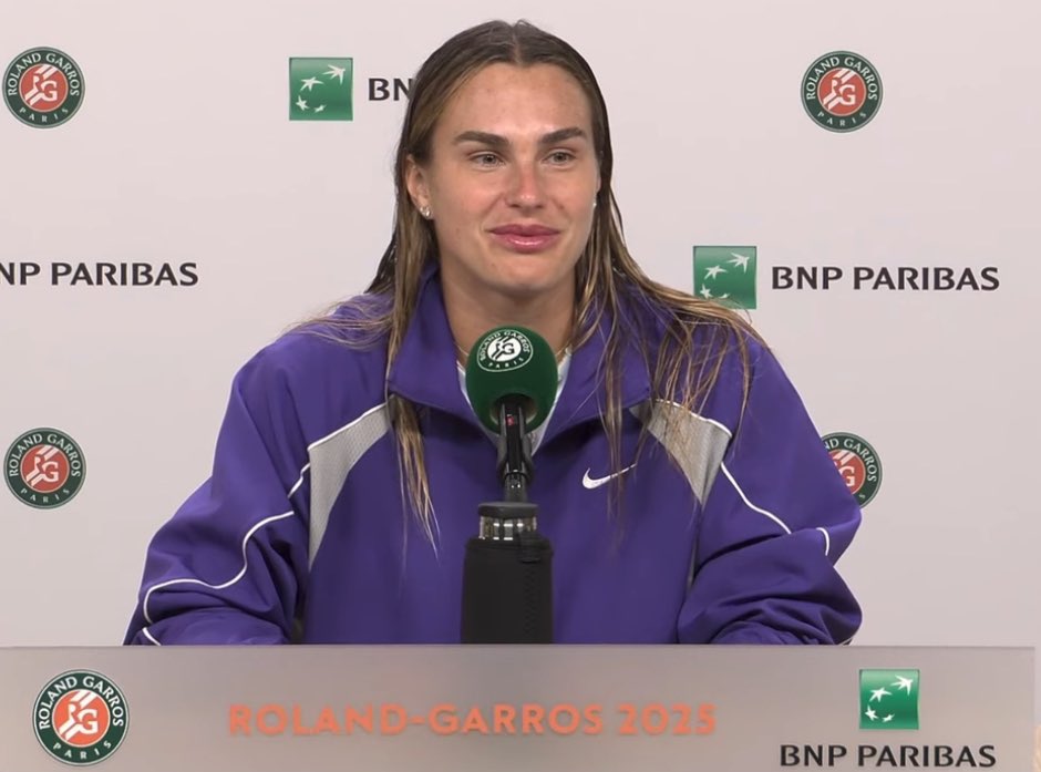 Sabalenka on facing Qinwen Zheng next at Roland Garros, ‘I want to get my revenge’

“Do you expect the toughest game against her?”

Aryna: “it’s always tough matches against her. She’s a great player. Of course I expect a great battle. I’m super excited to face her in the