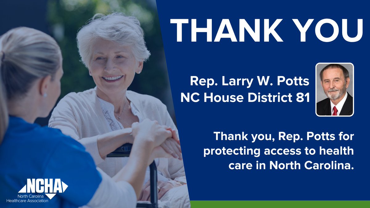 NCHA Government Relations (@nchagovrel) on Twitter photo Thank you, <a href="/LarryPottsNC/">Rep. Larry Potts</a>, for protecting access to health care in North Carolina. Your support is critical to creating healthier communities. We look forward to continued partnership to ensure positive health outcomes for all North Carolinians. #ncpol #ncga Thank you, <a href="/LarryPottsNC/">Rep. Larry Potts</a>, for protecting access to health care in North Carolina. Your support is critical to creating healthier communities. We look forward to continued partnership to ensure positive health outcomes for all North Carolinians. #ncpol #ncga