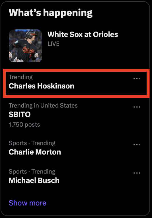 TapTools (@taptools) on Twitter photo JUST IN: Charles Hoskinson (<a href="/IOHK_Charles/">Charles Hoskinson</a>) is trending on π amid rumors of a potential Joe Rogan interview. JUST IN: Charles Hoskinson (<a href="/IOHK_Charles/">Charles Hoskinson</a>) is trending on π amid rumors of a potential Joe Rogan interview.