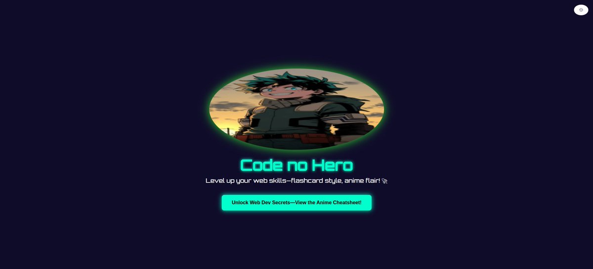 Aizendistro's tweet image. Just created Code no Hero ⚔️ – a web dev cheat sheet built with flashcards!
🧠 Quick HTML/CSS/JS recall
✅ No login
🌍 Open source
Although it still need some adjustments 😭🙏
Try it here 👉lcc33.github.io/Code-no-hero/
#WebDevelopment #javacript