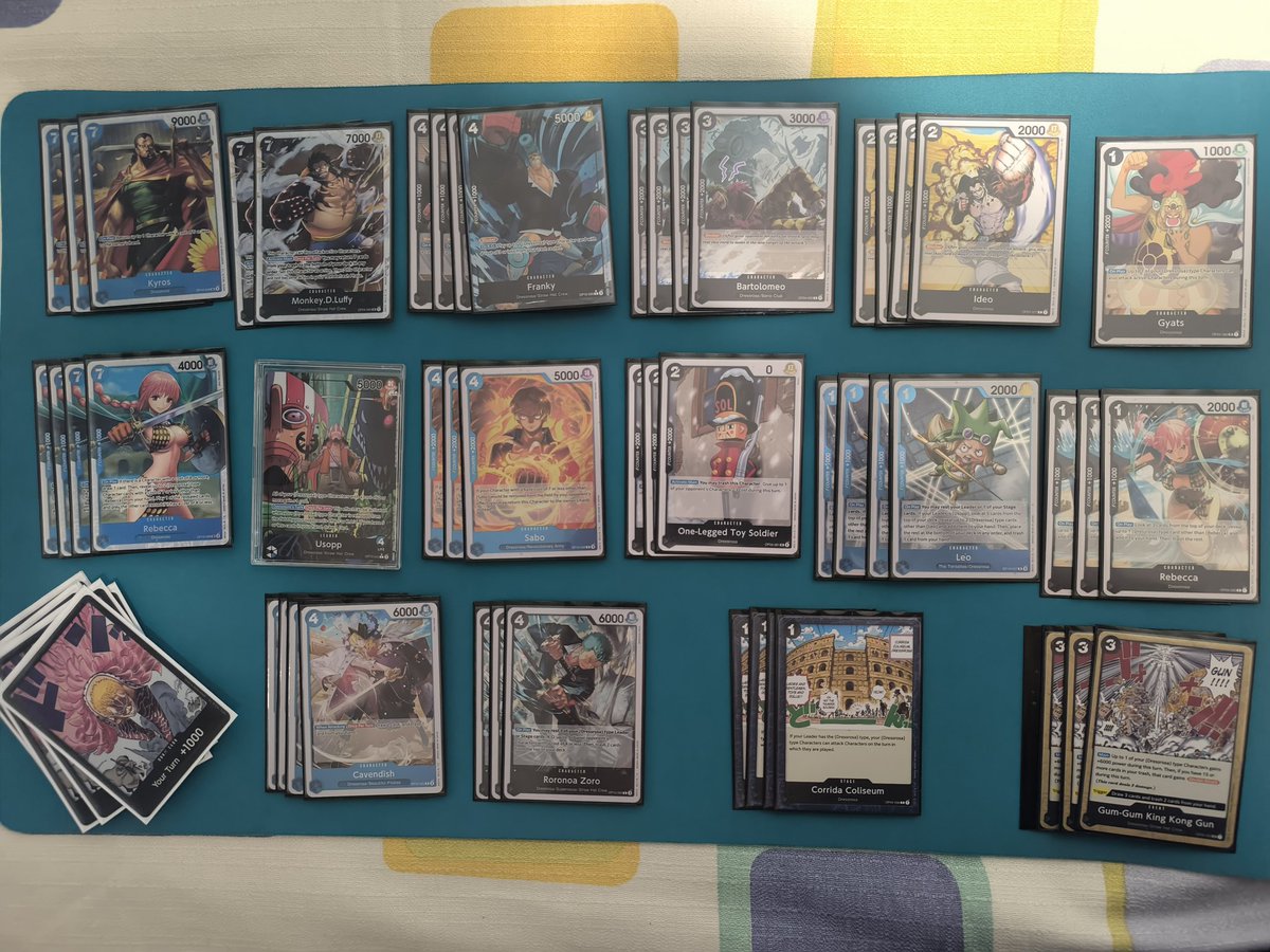 One piece Card Game EB02
Andalucian classification
28 players
Usopp 🔵⚫ 4-1

Yamato 🟢🟡✅
Usopp🔵⚫❌
Doflamingo🔵✅
Marco🔵🔴✅
Zoro🔴✅