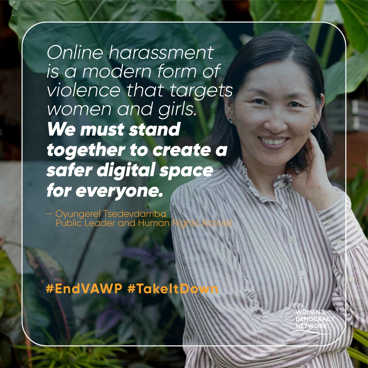Tech-facilitated violence against women threatens democracy &amp; rule of law. Ensuring respect &amp; safety for all is key to a thriving democratic society. We must act to protect rights, dignity &amp; freedom of expression ⚖️ #EndVAWP #TakeItDown ➡️ bit.ly/10DaysOfActivi…