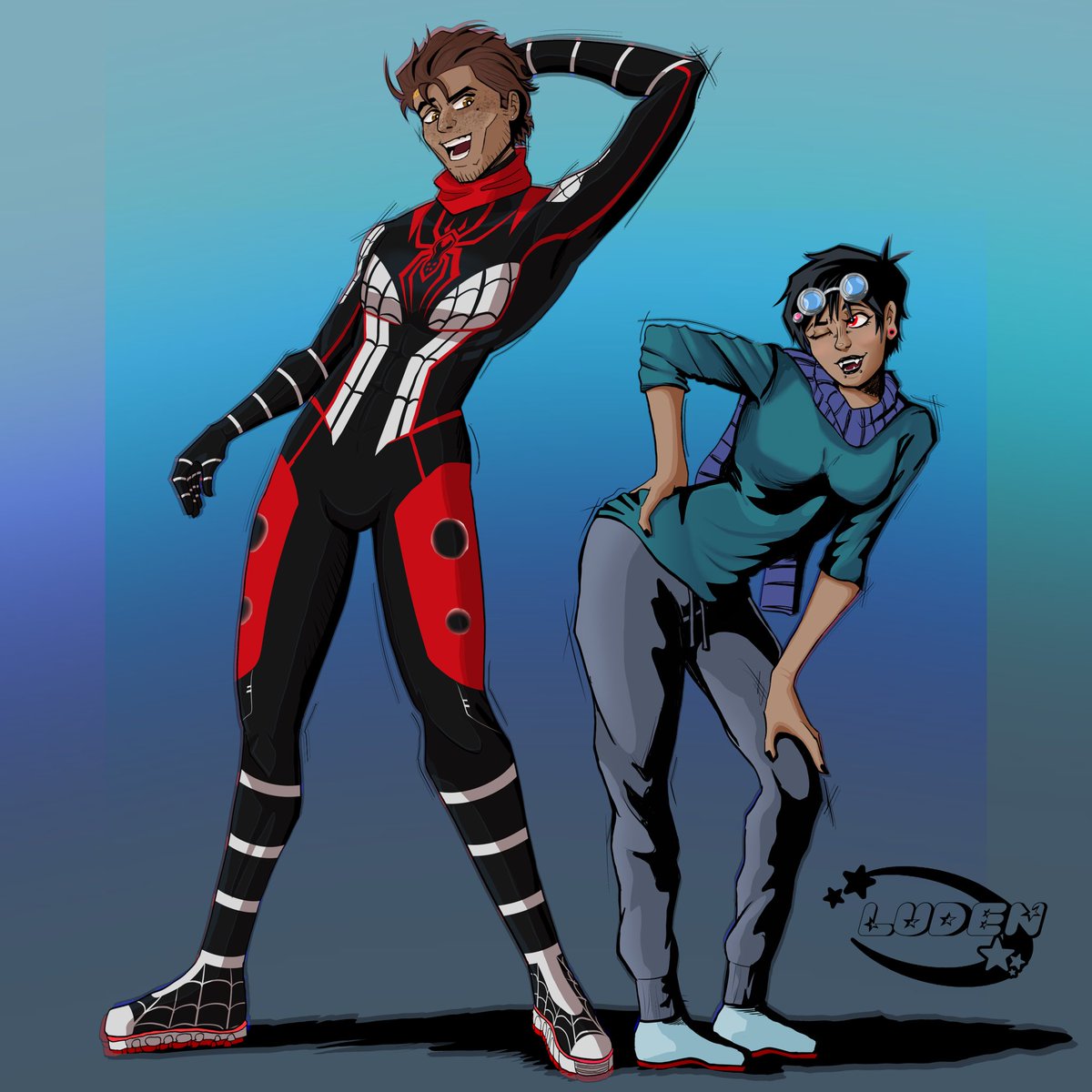 OUTFIT SWAP!

Had to the comfy one too🙂‍↕️

#SpiderVerse #spiderman2099 #GabrielOHara #spidersona #ocxcanon