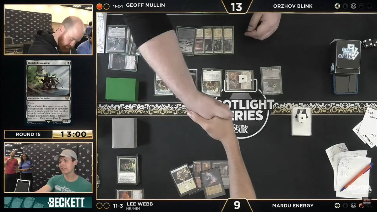 Geoff Mullin advances to 12-2-1 to secure his spot in the Top 8 of Magic Spotlight: Secret Lair! 📰

Coverage of the Top 8 will be live soon, from #SCGINDY!

youtube.com/watch?v=6btdyg…
twitch.tv/starcitygames

#SpotlightSecretLair