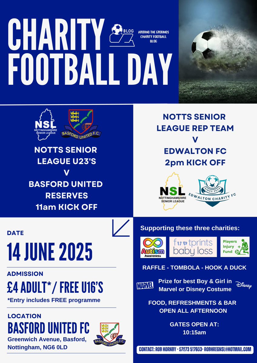 Rob Hornby (@robhornby) on Twitter photo PLS RT: 13 days to go to NSL Charity Matches with a PROGRAMME..Pre buy your raffle tickets if you cant make online to support the charity Autism Awareness, pls click to read more ā¦thgrounds2022charityblog.blogspot.com/2025 <a href="/NonLeagueCrowd/">Non League Crowds</a> <a href="/NonLeagueFix/">NonLeagueFixtures</a> <a href="/Love_non_league/">LOVE NON-LEAGUE</a> <a href="/Nomad9Non/">Non-League Nomad</a> <a href="/totalfootball23/">Michael Hartshorne</a> PLS RT: 13 days to go to NSL Charity Matches with a PROGRAMME..Pre buy your raffle tickets if you cant make online to support the charity Autism Awareness, pls click to read more ā¦thgrounds2022charityblog.blogspot.com/2025 <a href="/NonLeagueCrowd/">Non League Crowds</a> <a href="/NonLeagueFix/">NonLeagueFixtures</a> <a href="/Love_non_league/">LOVE NON-LEAGUE</a> <a href="/Nomad9Non/">Non-League Nomad</a> <a href="/totalfootball23/">Michael Hartshorne</a>