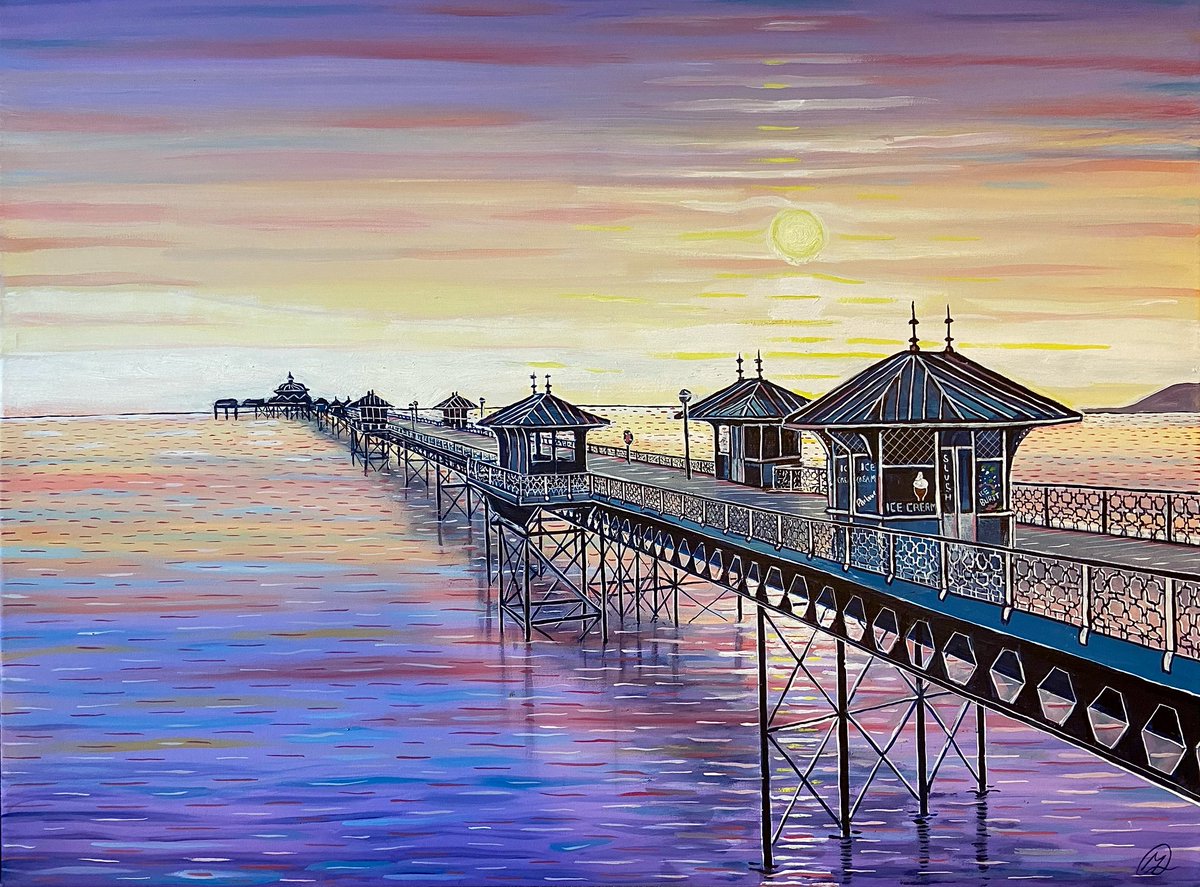 Mikey Jones (@mikeyjonesart) on Twitter photo Llandudno Pier, oil on canvas. Llandudno Pier, oil on canvas.