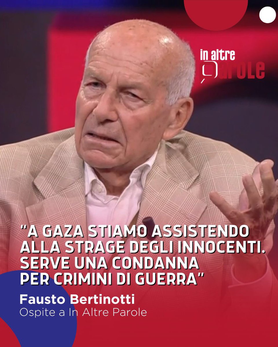 La condanna di Fausto Bertinotti sulla guerra in Palestina a #inaltreparole 

#la7 #massimogramellini #inaltreparolela7 #bertinotti #palestina #gaza #guerra #criminidiguerra #netanyahu #idf