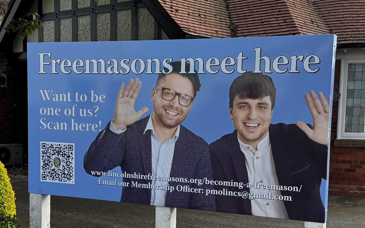 lincsmasonic's tweet image. Look what's new in Cleethorpes.
Our sign “Freemasons Meet Here” is now proudly displayed at the Cleethorpes Masonic Centre.
Discover more where Freemasons meet across Lincolnshire by clicking here: lincolnshirefreemasons.org
#Lincolnshirefreemasons #Lincs2025 #Freemasons