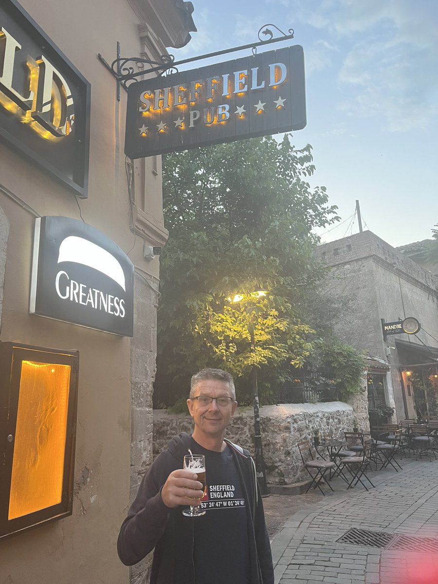 Found a good pub in Antalya! Cheers! 🍻👍
#Sheffield