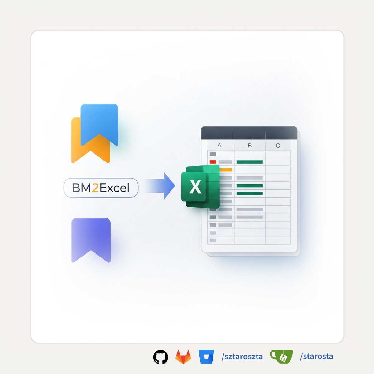 desspacion's tweet photo. Tired of messy browser bookmarks? My new open-source tool, BM2Excel, converts HTML bookmarks to organized Excel files!
Features 🔖➡️📊: GUI folder selection, data parsing, hierarchical columns &amp; more.

🔗 Access the GitHub repo: https://t.co/FY4j4Je0Uk

#Python #Productivity https://t.co/wWuIRVCh37