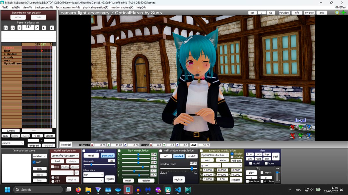 MiaCodeEx's tweet image. ~Hiii! Mia here!💙
~Quick update: finished my exams and Part 2 on Python & Ren’Py quest actually in the works! 🐾
New: 3D animation to the tutorial with MMD! ~Hope you’ll love the new nyaa-vibes! 🍪
~Stay tuned, love youuu! 💖
#RenPy #visualnovel #tutorial #IndieGameDev #MMD