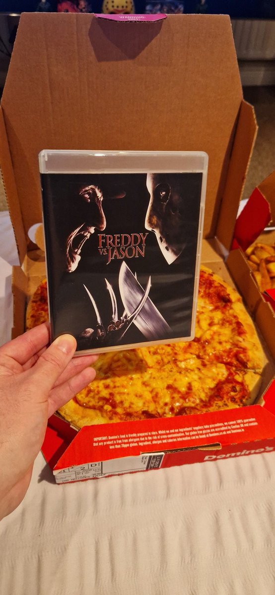 Patrickoc25190's tweet photo. My Sunday night plans. π»πͺπ #DominosPizza #FreddyKrueger #JasonVoorhees #FreddyVsJason #ANightmareOnElmStreet #FridayThe13Th #Horror #Horrormovie #Horrormovies #Horrorfilm #Horrorfilms #Horrorseries #PhysicalMedia #4k #4kultrahd #4kbluray #4kcollection #Bluray #Bluraycollection https://t.co/L9nliXJPIv