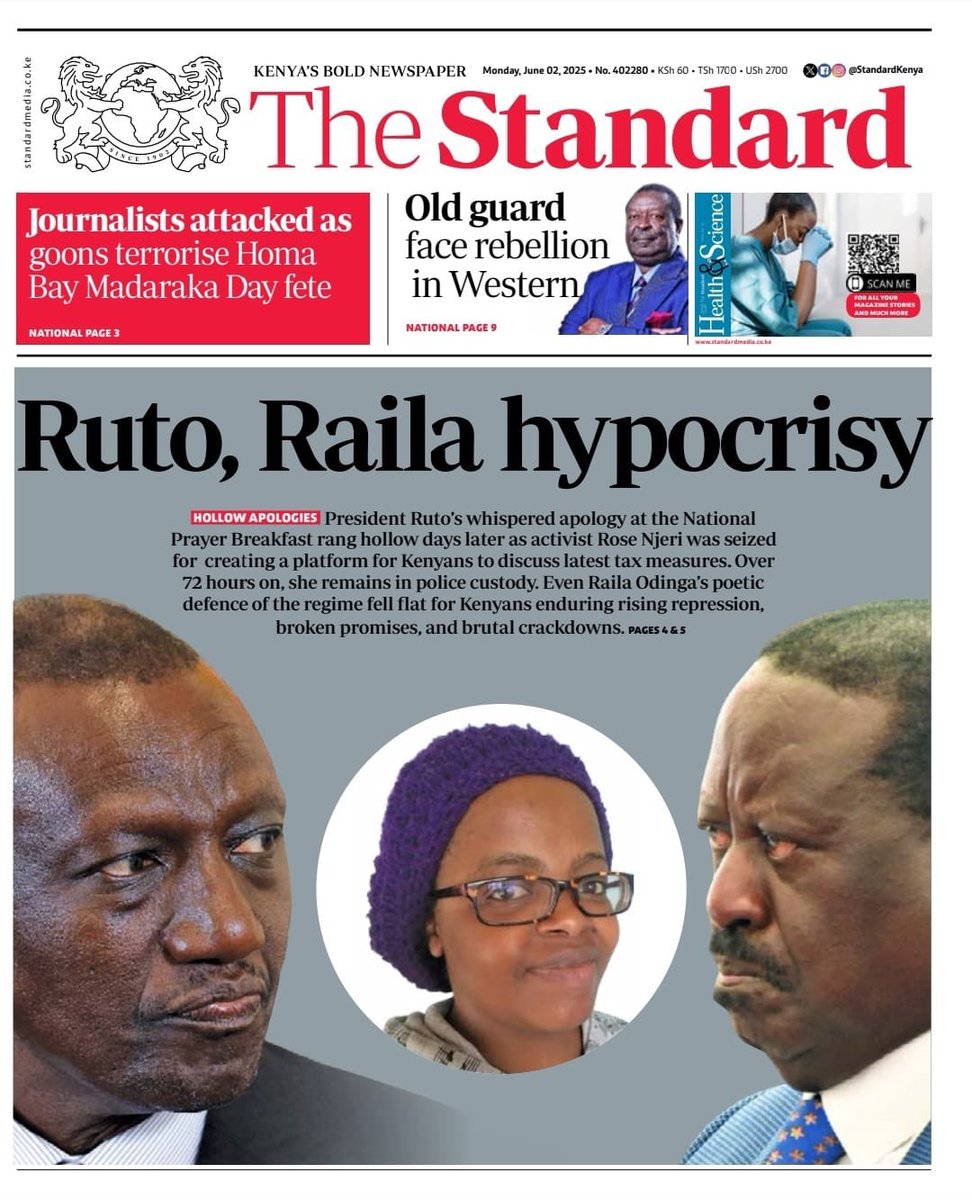 Njeri must be free. Hypocrisy must come to an end. 
 #FreeRoseNjeri