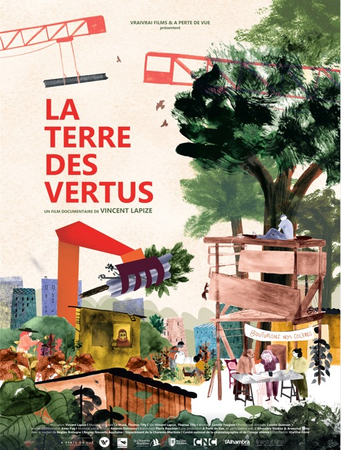 Ce 4 juin sortira au cinéma "La Terre des vertus" de Vincent Lapize.
Le récit d'une lutte citoyenne contre la machine étatique, pour réfléchir comment trouver des modes de vie dont tous peuvent profiter.
En partenariat avec <a href="/VraiVraiFilms/">VraiVrai Films</a> 
 #cinema