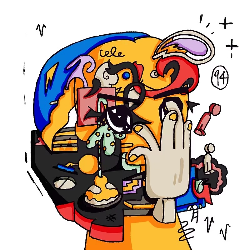 Joined Apostles by <a href="/boywithnolegs/">NO LEGS</a> with this beauty. Homage to Mac Miller's "Faces" which I didn't even know til No Legs told me. I just vibed with the art. Speaks to me about imagination and the creative process, as well as mental health.