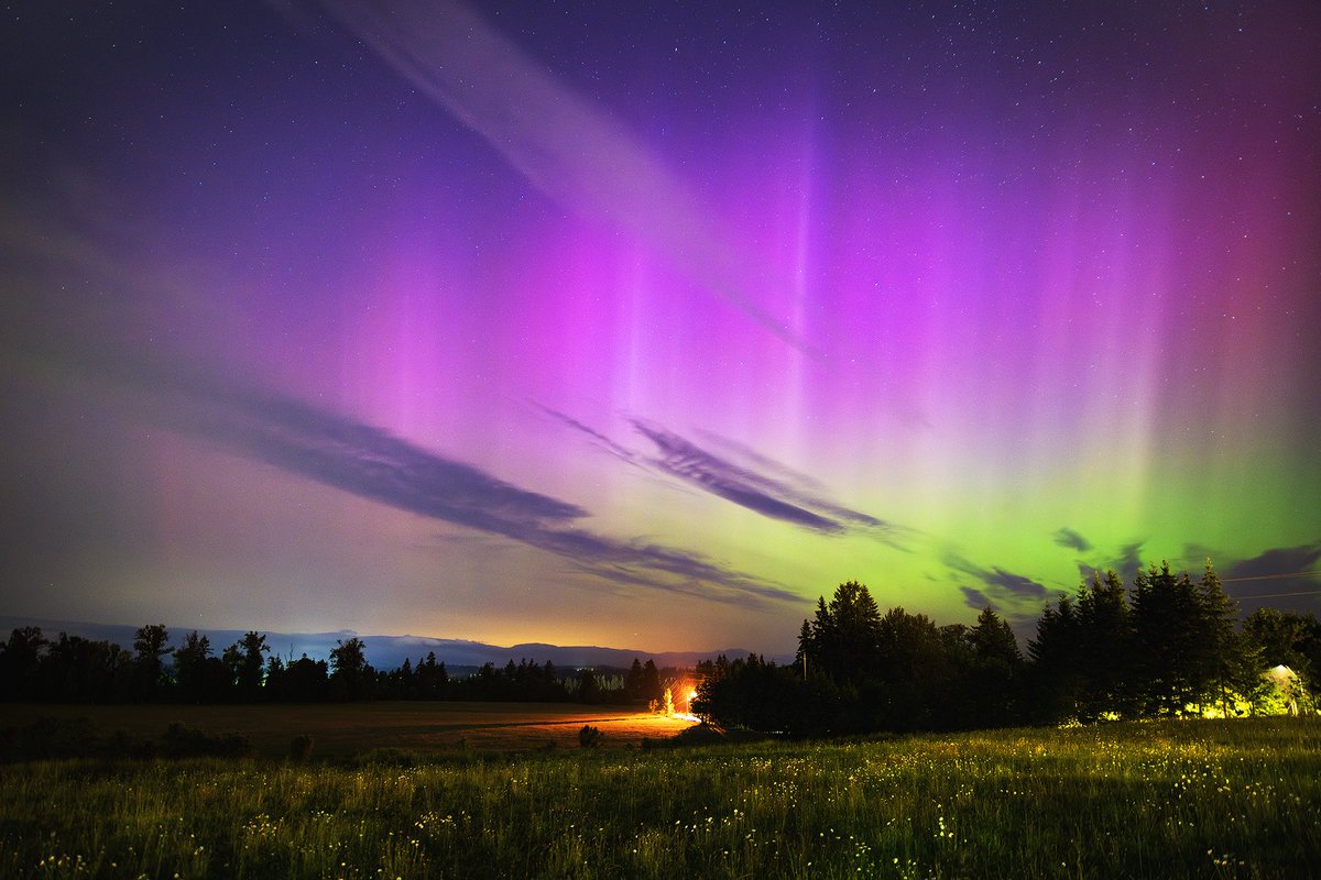 Last nights Aurora display from Battle Ground, WA #wawx #aurora