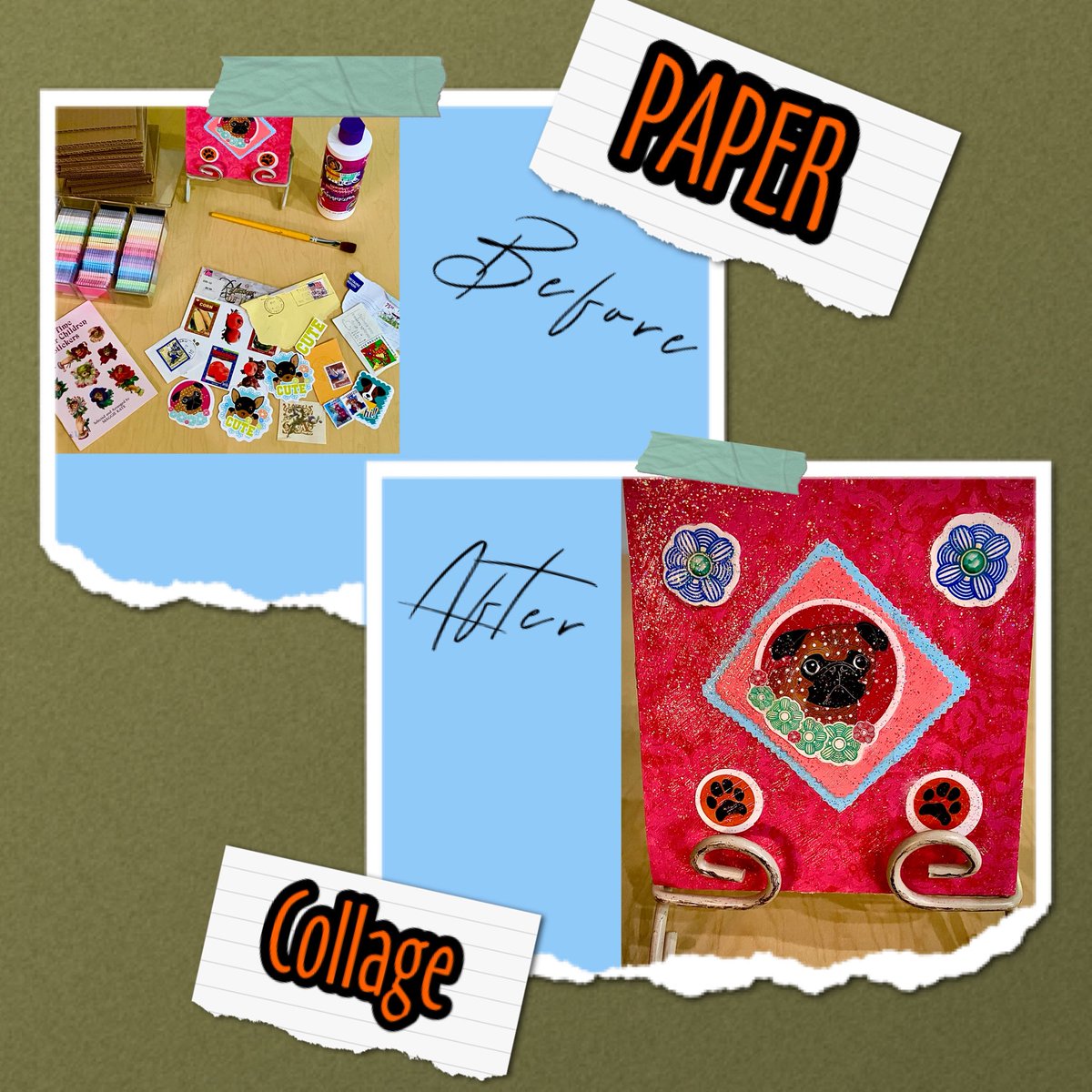LittleBearconvo's tweet photo. Mumsy is doing another class tomorrow, this time it’s a paper collage project. Thought you might like to see the sample she made! https://t.co/lCtxVPi1mo