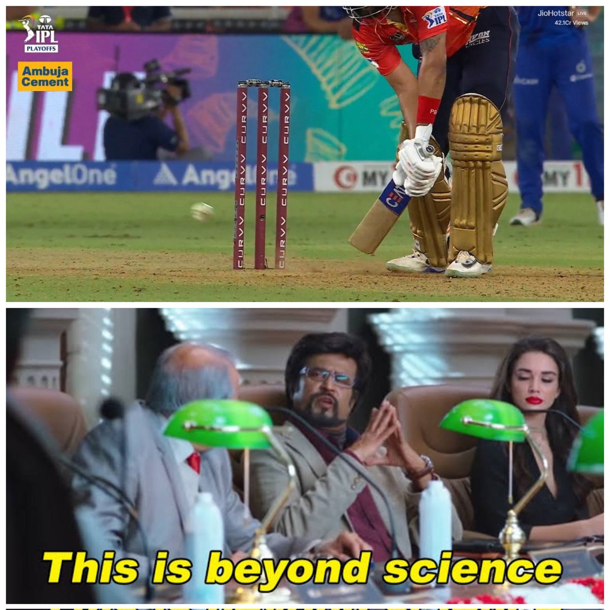 sagarcasm's tweet photo. Shreyas Iyer is slicing middle stump yorkers like half volleys https://t.co/z0KfYHvVDO