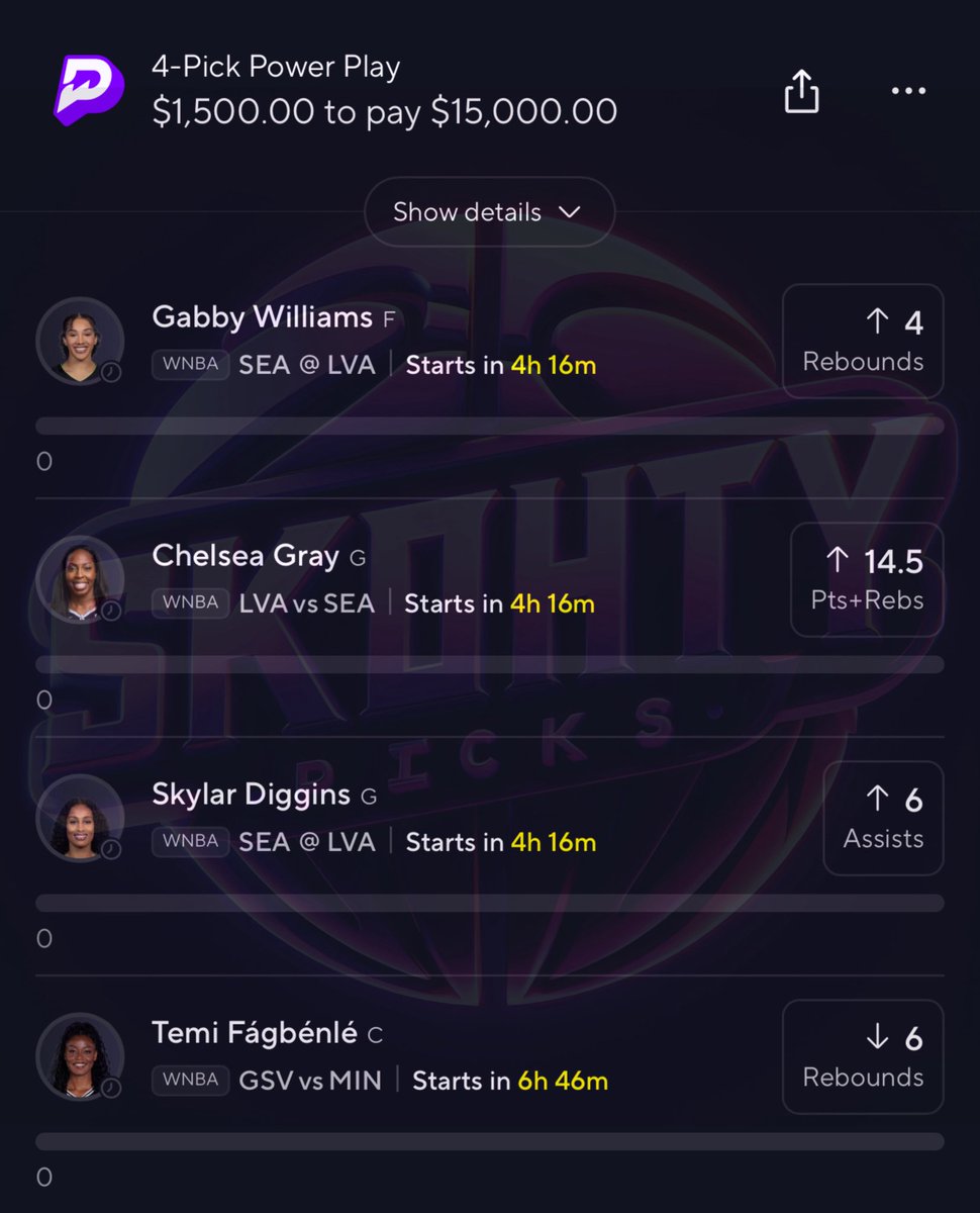 SkohtyDFS's tweet image. 𝗕𝗟𝗘𝗦𝗦𝗜𝗡𝗚 𝟱 𝗙𝗢𝗟𝗟𝗢𝗪𝗘𝗥𝗦 who like this tweet ❤️‍🔥

𝗪𝗵𝗲𝗻 this $15K WNBA🏀 MEGA NUKE☢️ Cashes

JOIN MY VIP BELOW TO GET PICKS LIKE THESE 𝗕𝗘𝗙𝗢𝗥𝗘 𝗕𝗨𝗠𝗣𝗦⤵️💰

50% OFF VIP ACCESS 🔥↙️
(dubclub.win/r/p/pri-zvhxf/…)

#PrizePicks #GamblingX #NBA