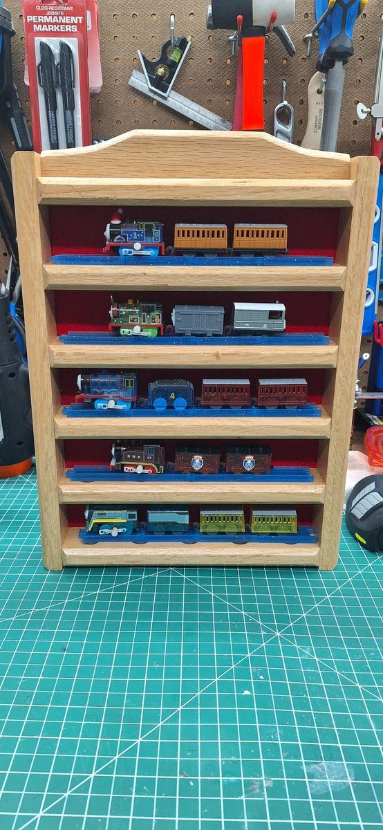 fakeraillover's tweet image. Finding displays for toy trains at second hand stores is a fun thing i&apos;ve found to do. This was originally meant to display golf balls, but works quite well for my capsule plarail.