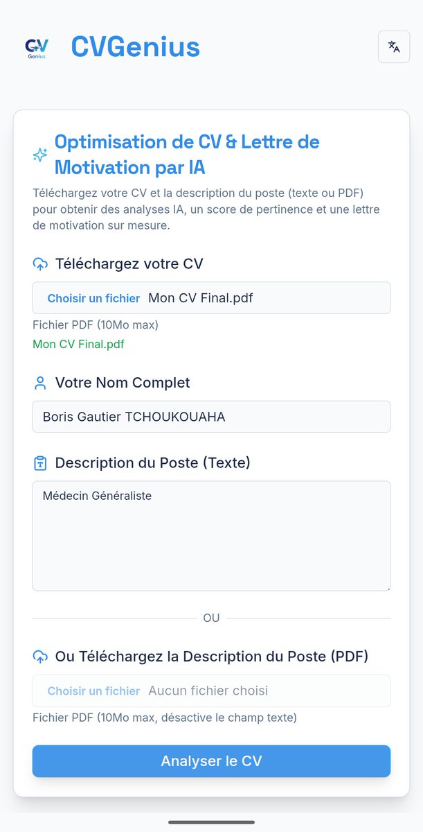 Boris_Gauty's tweet image. Tu as ton CV et tu veux savoir si ça correspond au poste que tu sollicites ?? C&apos;est maintenant possible en moins de 3 min... Tu upload ton CV tu upload ou décrit la fiche de poste et ça te donne le scoring en quelques secondes en plus des points à améliorer 🫣

Là je viens de…