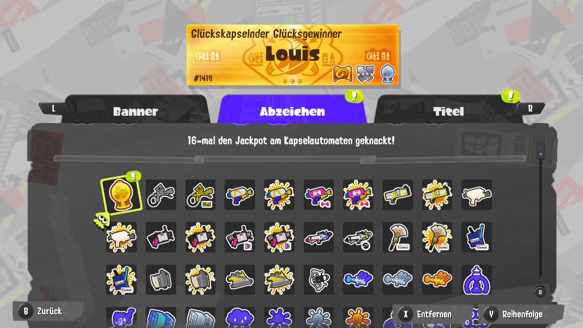 Gold Kapsel Automat Abzeichen  #Splatoon3 #NintendoSwitch