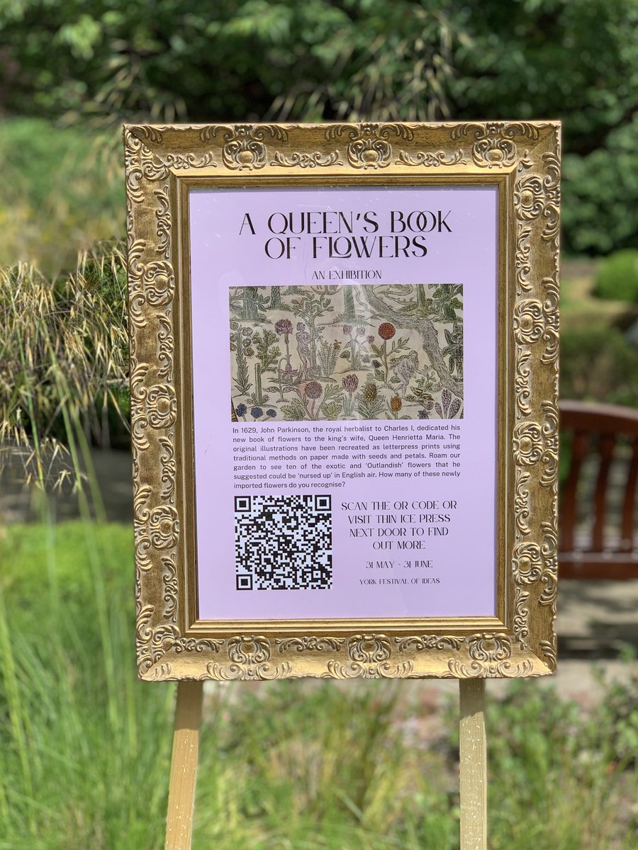 If you happen to be in #York this month, I highly recommend you get yourself along to St Antony’s #Gardens to enjoy a lovely outdoor #exhibition <a href="/thinicepress/">Thin Ice Press</a> ‘A Queen’s Book of #Flowers’ - part of <a href="/YorkFestofIdeas/">York Festival of Ideas</a> #heritage <a href="/TweetYorkshire/">Tweet Yorkshire</a> <a href="/heritage_lizzie/">Lizzie Glithero-West</a>