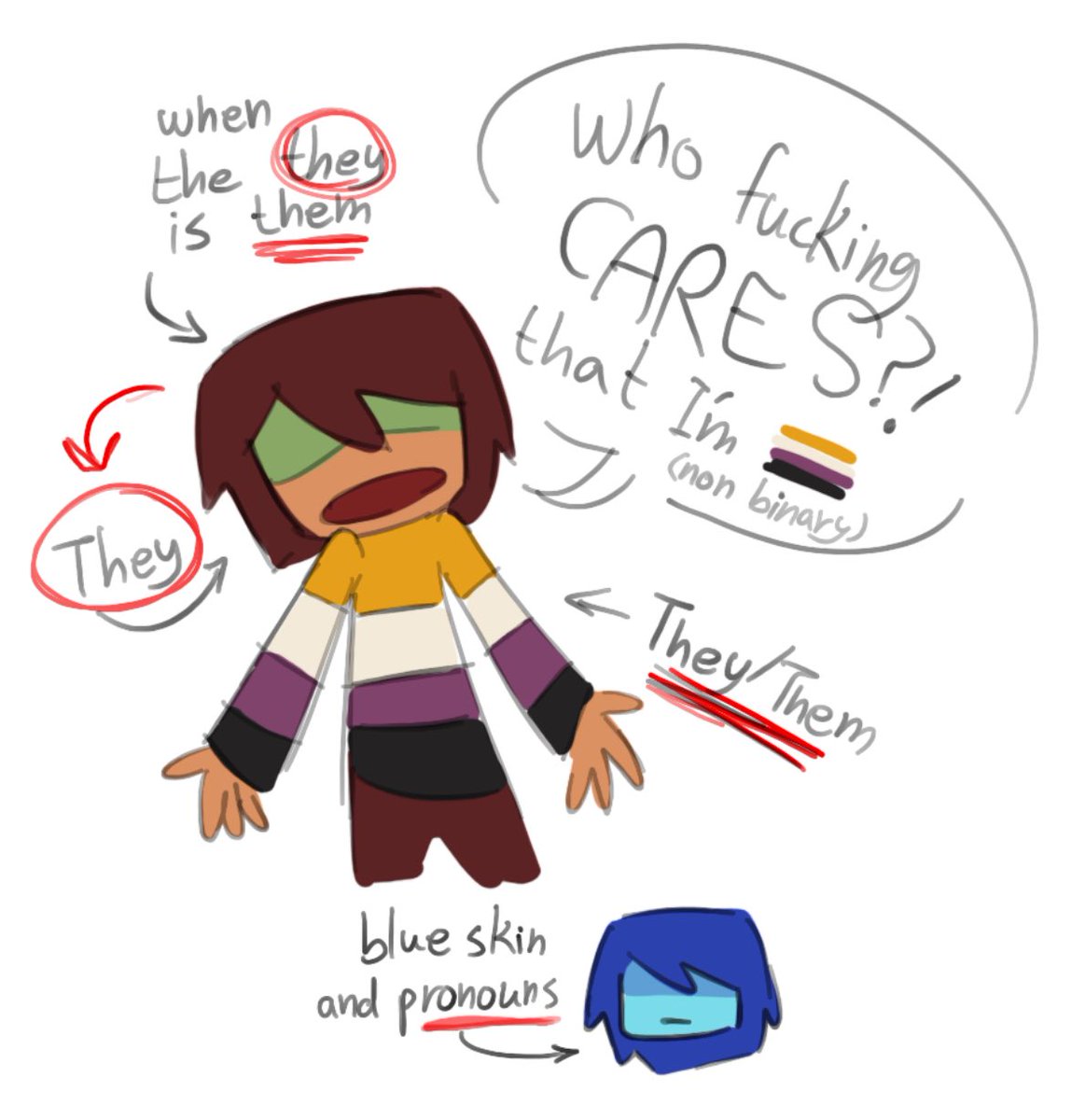 Ekko_idk's tweet image. Low effort sketch everyday until #deltarune releases
18/20
Happy pride month :P