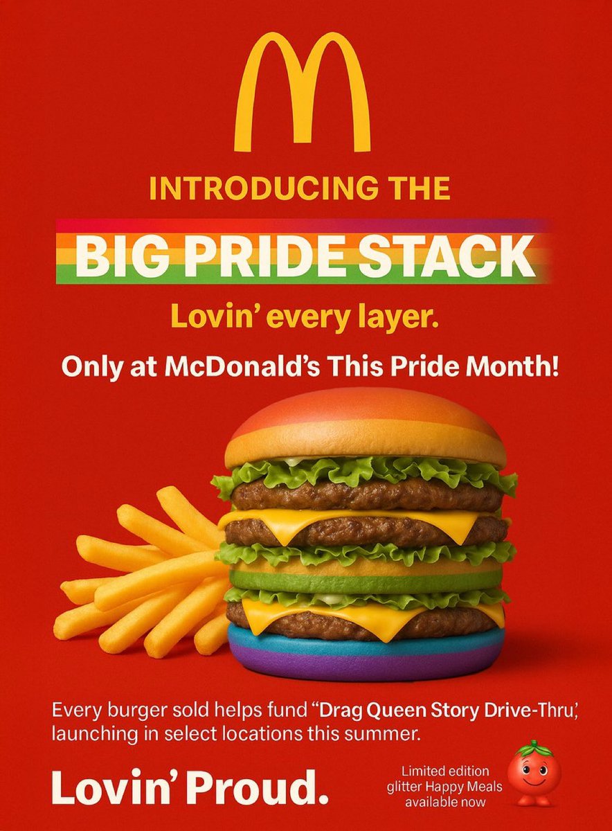 BREAKING: McDonalds announces limited edition “PRIDE” Big Mac cheeseburger