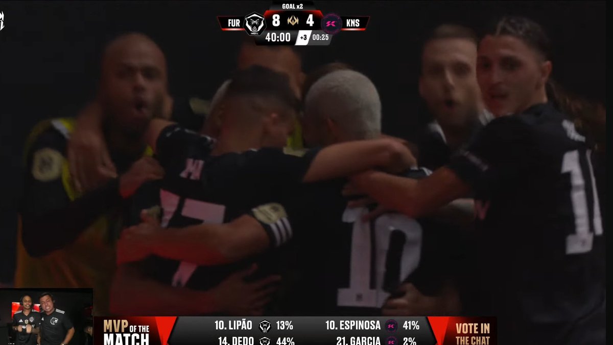 Boladakings's tweet photo. Não é replay é gol da fúria no gol dobro 

FUR 8 🆚️ 4 KNS https://t.co/tAXy6fo17M