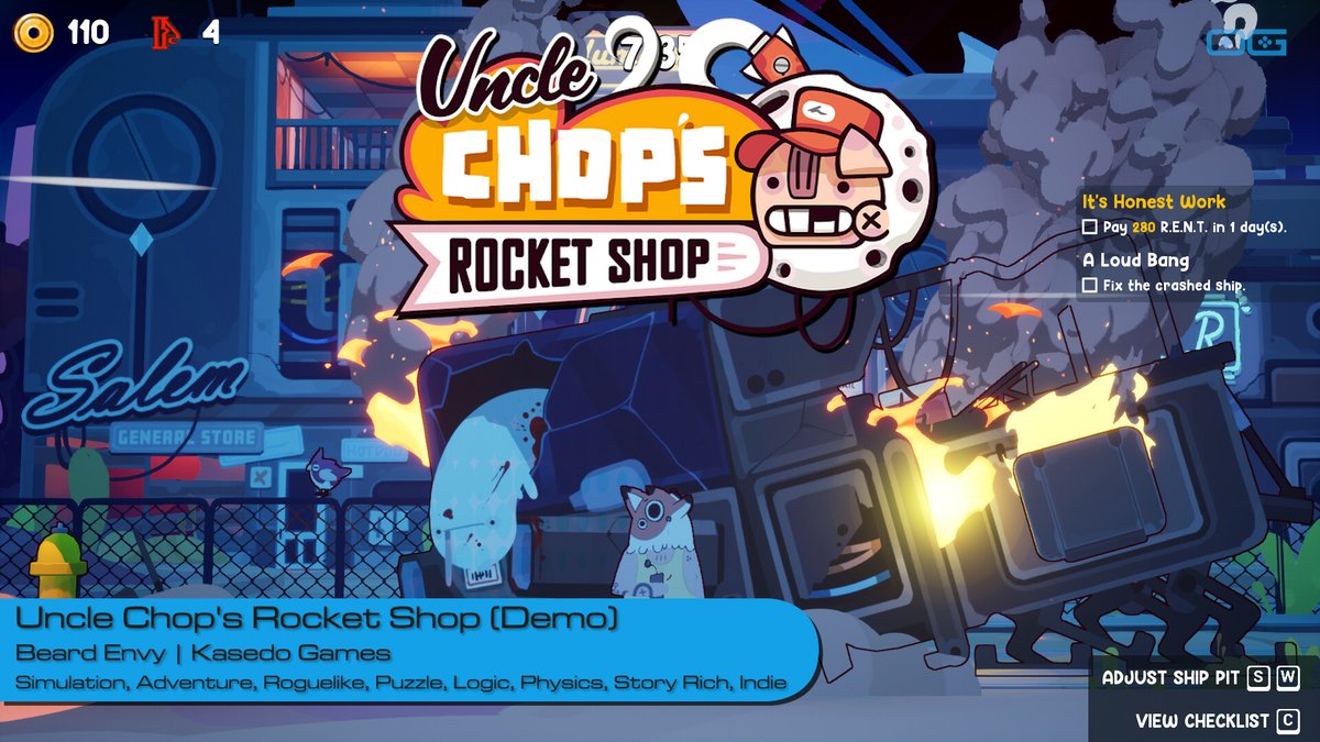 overage-gaming (@overagegmngcom) on Twitter photo OG plays Uncle Chop's Rocket Shop (Demo)!
youtube.com/watch?v=VHTFV0…
Like & Sub!
<a href="/TheBeardComb/">Beard Envy Games @ Gamescom</a>
<a href="/KasedoGames/">Kasedo Games | Life Below Demo Out Now!</a>
#UncleChopsRocketShop #SpaceMechanic #Roguelite #SimulationGame #PuzzleGame #Logic #Physics #StoryRich #IndieGameTrends #IndieWatch #IndieGames #Gameplay #letsplay #gaming OG plays Uncle Chop's Rocket Shop (Demo)!
youtube.com/watch?v=VHTFV0…
Like & Sub!
<a href="/TheBeardComb/">Beard Envy Games @ Gamescom</a>
<a href="/KasedoGames/">Kasedo Games | Life Below Demo Out Now!</a>
#UncleChopsRocketShop #SpaceMechanic #Roguelite #SimulationGame #PuzzleGame #Logic #Physics #StoryRich #IndieGameTrends #IndieWatch #IndieGames #Gameplay #letsplay #gaming