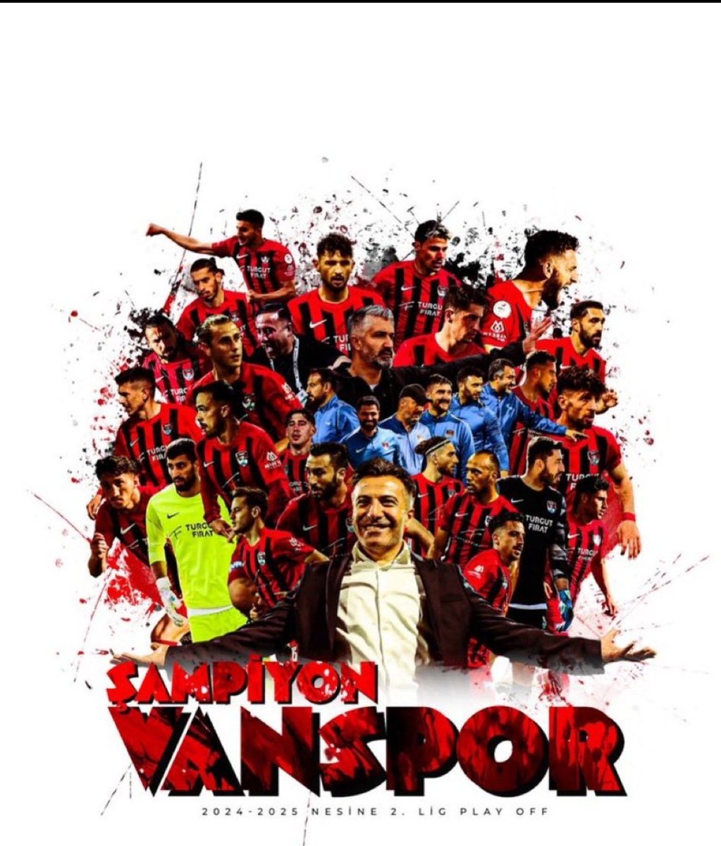 ŞAMPİYOOOONNNNNN! VANSPOR…!! 🏆 

Tebrikler #Vanspor
1. Ligde başarılar diliyorum. <a href="/vansporfk/">Vansporfk</a>