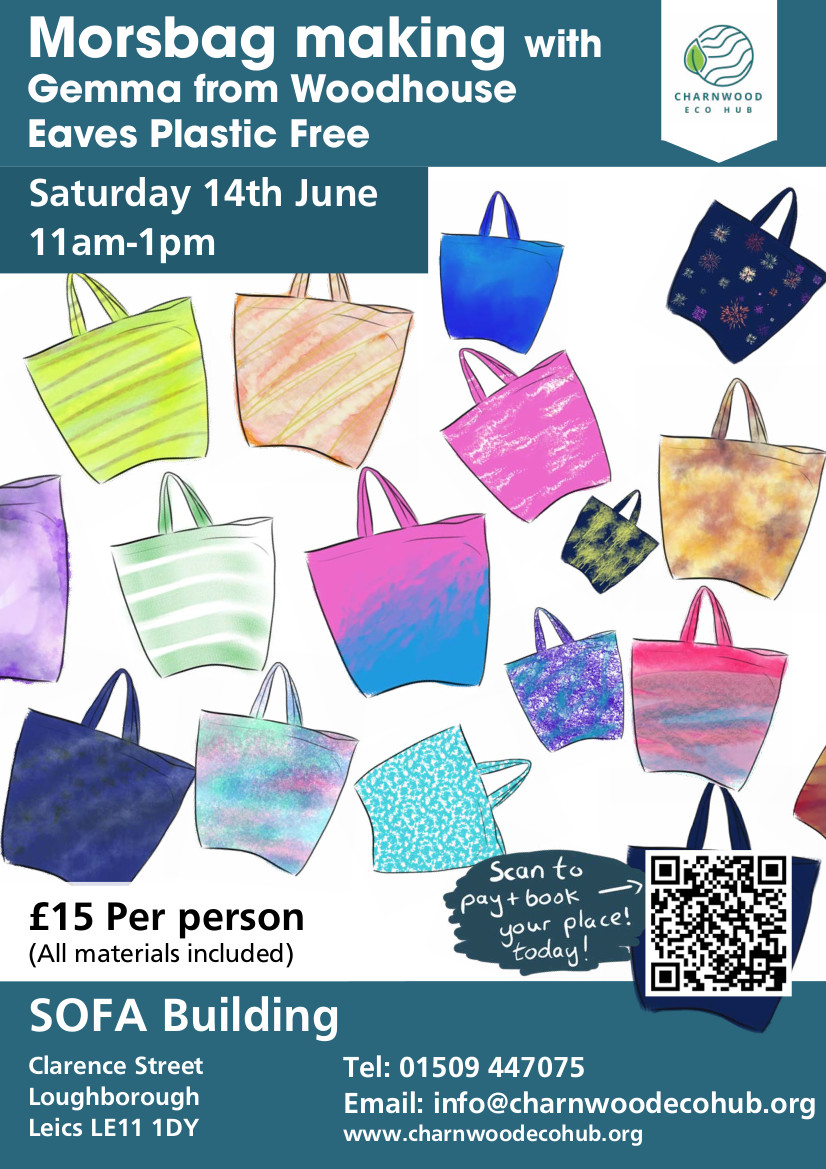 Transition Loughboro (@transitionlboro) on Twitter photo The <a href="/Charnwoodecohub/">Charnwood Eco Hub</a> has a #Morsbag making workshop on Sat 14th July. Gemma from Woodhouse Eaves Plastic Free will guide you through making your own strong shopping and lunch bags from #waste fabric.
11am-1pm, £15 per person.
charnwoodecohub.org/workshops-and-… The <a href="/Charnwoodecohub/">Charnwood Eco Hub</a> has a #Morsbag making workshop on Sat 14th July. Gemma from Woodhouse Eaves Plastic Free will guide you through making your own strong shopping and lunch bags from #waste fabric.
11am-1pm, £15 per person.
charnwoodecohub.org/workshops-and-…
