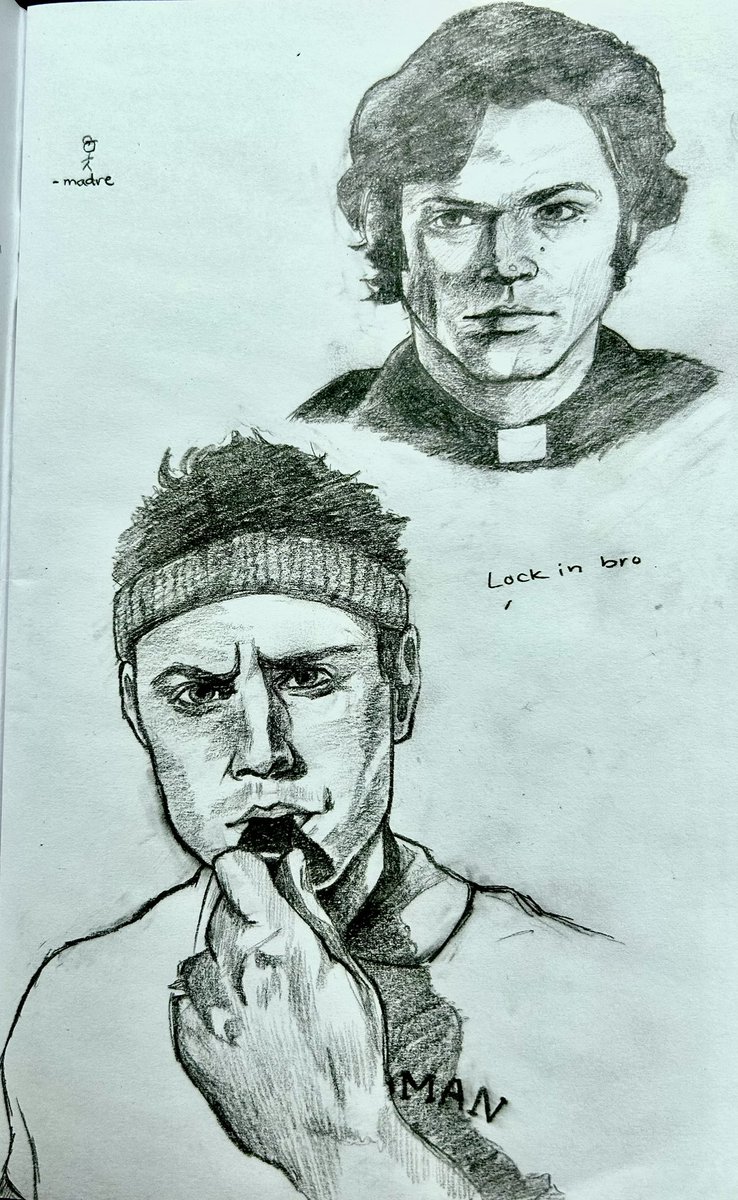 Sketches cause I was bored at an event #spn #samwinchester #deanwinchester