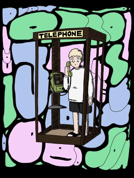 電話ボックスのイラスト