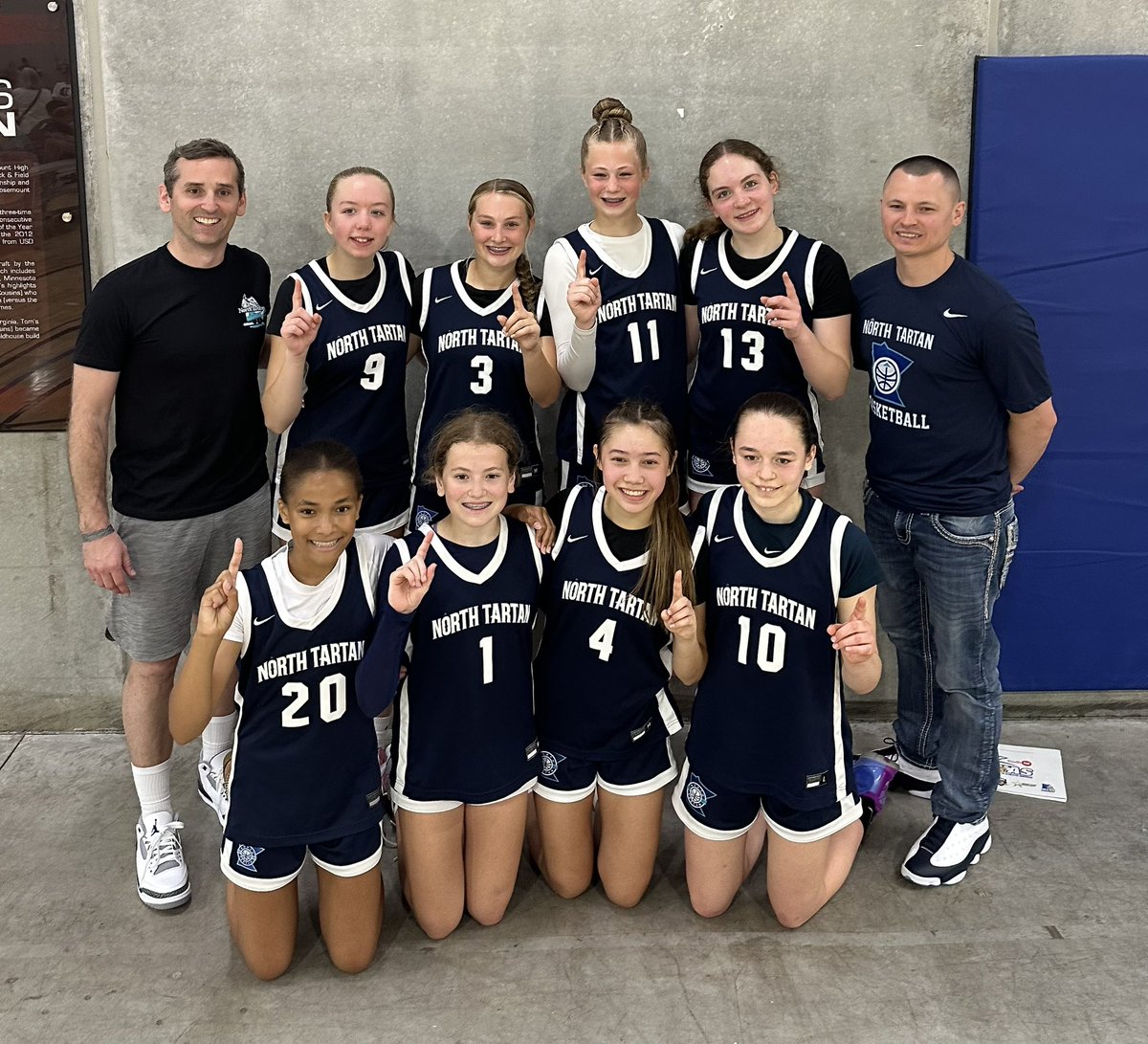 BGMiller2030's tweet photo. Bentley’s team took 1st place today. My 2 fav moments of the tourney happened today. 1-she took the first shot of the game and swished a 3. #2 - after she made a spin move away from the tall post player into a left handed layup the guy behind us said, wow, #13 is so fun to watch https://t.co/JNYw2EHIVG
